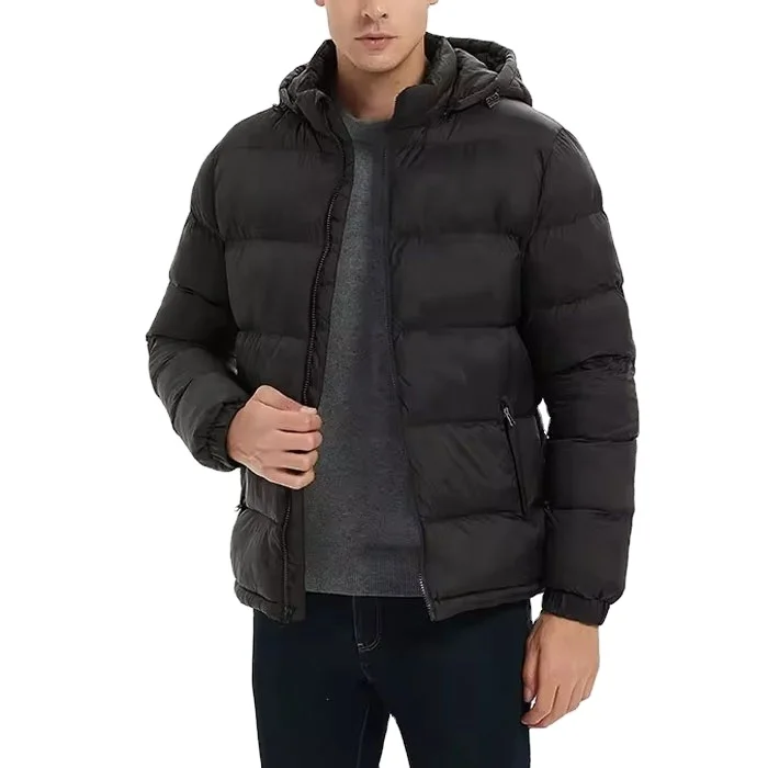 2024 New Arrival Bubble Coat Puffer Jacket Shiny Mens Winter Jacket Casual Woven Winter Clothes for Men Bomber Jacket For Men