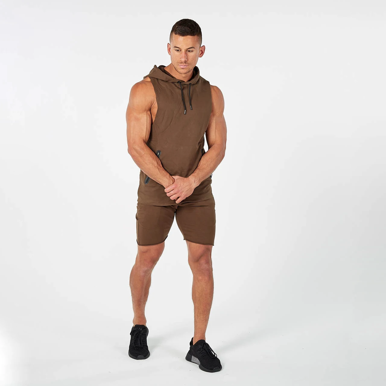 Wholesale New Style Custom Logo Men Blank Workout Sweat Shorts Two Pocket 100% Organic Cotton Fleece Fabric Hemp Shorts