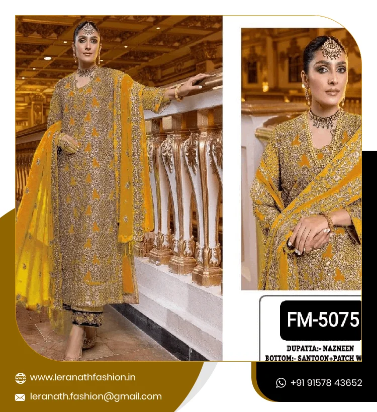 Latest Exclusive Fox Georgette With Coding Sequence Embroidery+ Work With Stone Work Ladies Suit Supplier