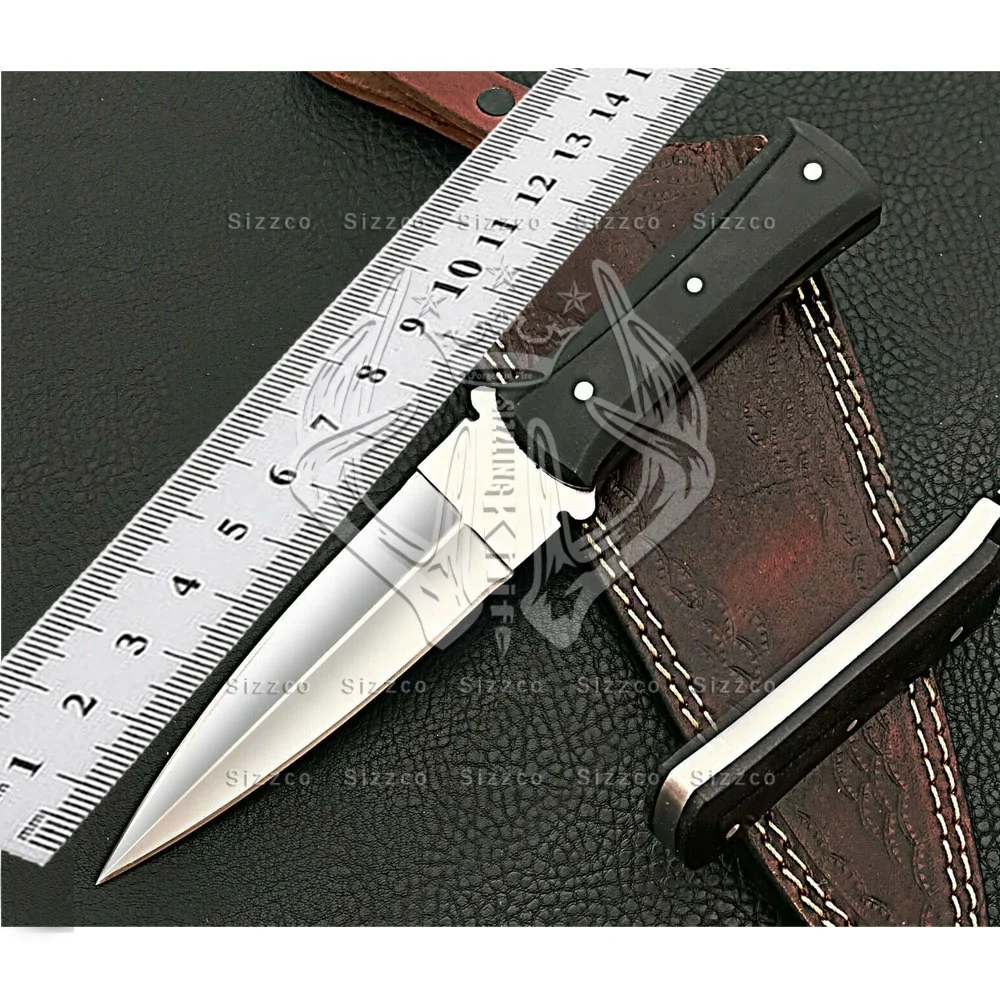 Beautiful Sizzco Stainless Steel Fixed Forged Blade Hunting Camping Knife Gift For Him Handle Acrylic Resin