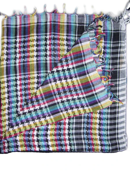 good Quality Unisex Cotton Handloom Knitted Arab Keffiyeh Scarf Shemagh Hijab Red White Palestinian Shemagh Genuine Original