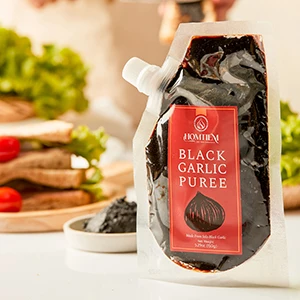 Homtiem 5.29 Oz Certified GMP HACCP Healthy Black Garlic Puree in Piece Ready to Eat Snack for Food Additives Recipes