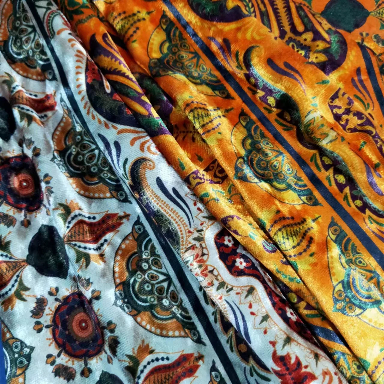 Henry Factory Velvet Fabric Wholesale 230Gsm Mixed Color Printed Fabric for African Clothing