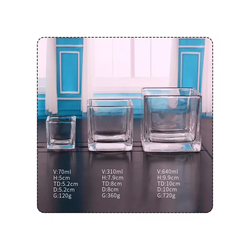 New Arrival Luxurious Style Square Glass Votive At Wholesale Price From Wholesale Manufacturer