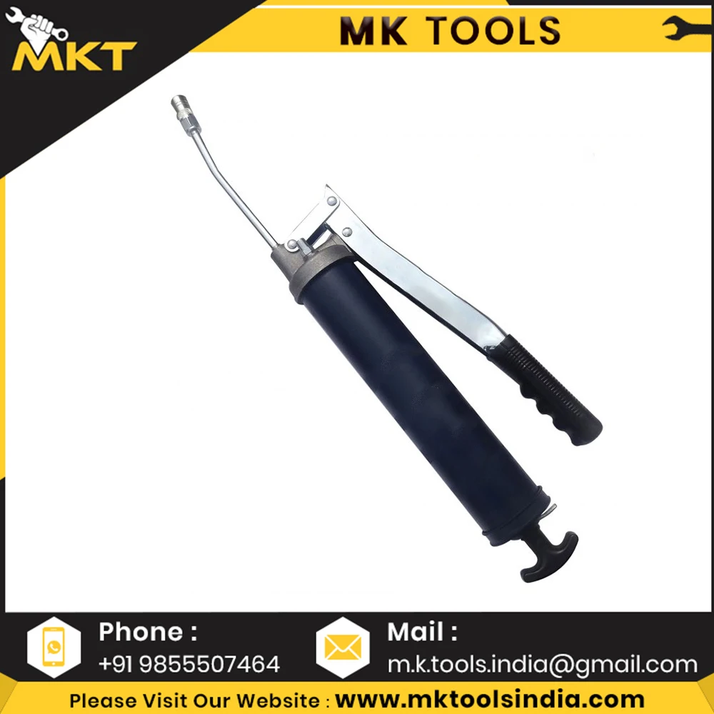 500CC Lubrication Heavy Duty Grip Grease Gun With Whip Hose And Rigid Pipe At Factory Price