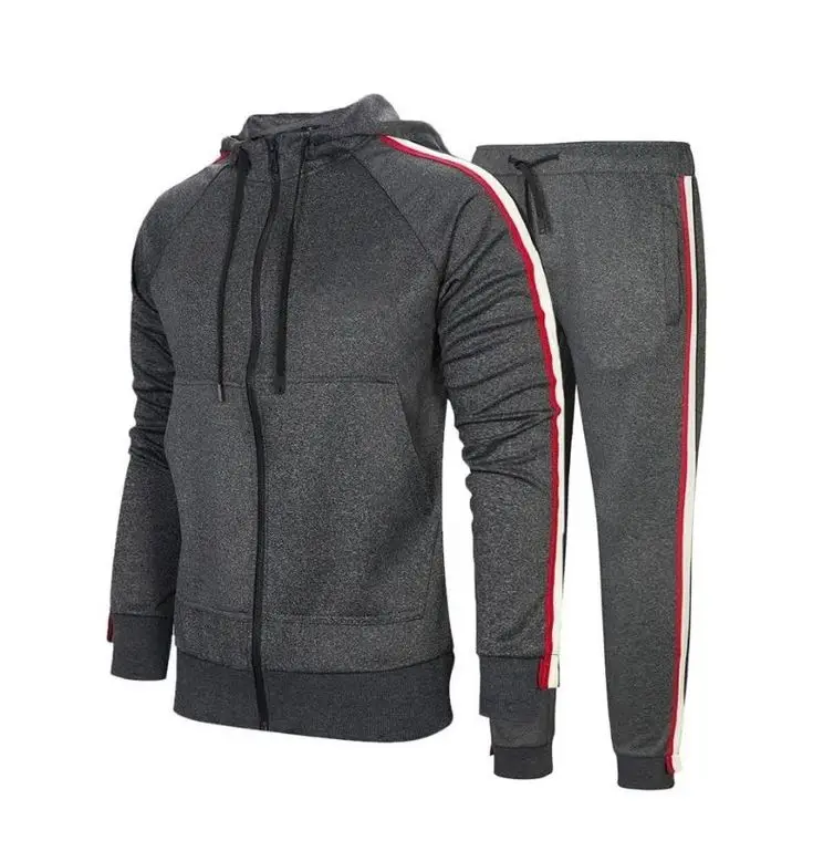 Wholesale Tracksuit Set Mens for Gym Wear Heavyweight Fleece Hoodie and Lightweight Athletic Tracksuit for Outdoor Activities