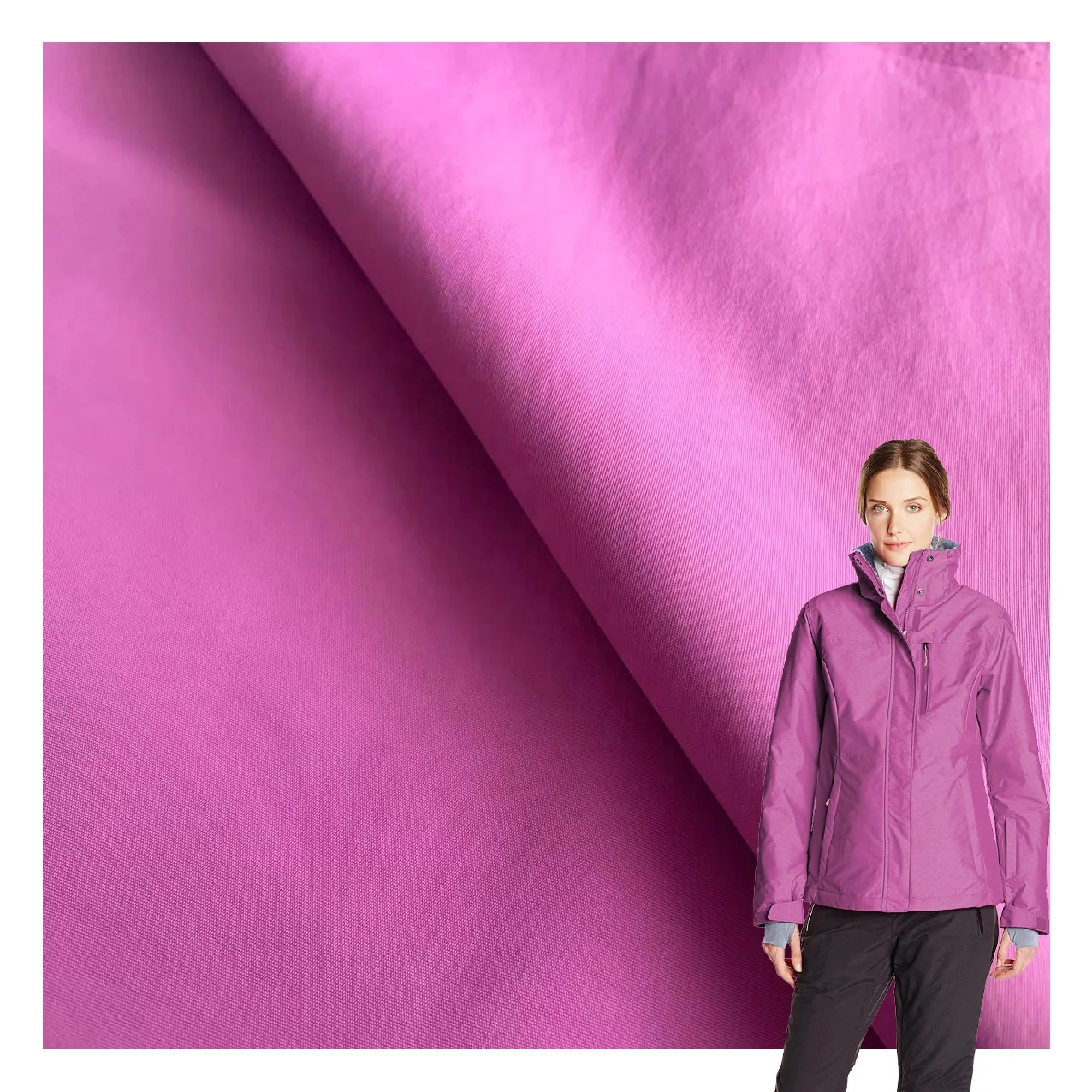 Taslan 100% Nylon Taslon Fabric 70D*160D Anti-Pilling  Waterproof for Jacket Tracksuit  Climbing Wear
