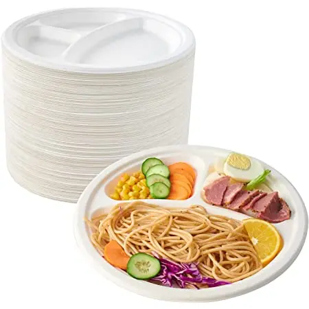 Wholesale Eco Friendly Biodegradable Sugarcane Bagasse Pulp Tableware Disposable Dinnerware&Tableware