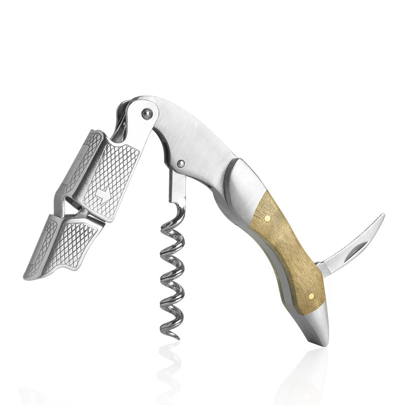 3 в 1 персонализированный металлический пробковый винт из нержавеющей стали многофункциональный деревянный винный штопор открывалка для бутылок вина