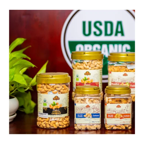Best Taste Cashew Sea Salt Free Sample Available Flavorful Snack Delicious Package 400g Plastic Jar Vietnam Supplier Cheap Price
