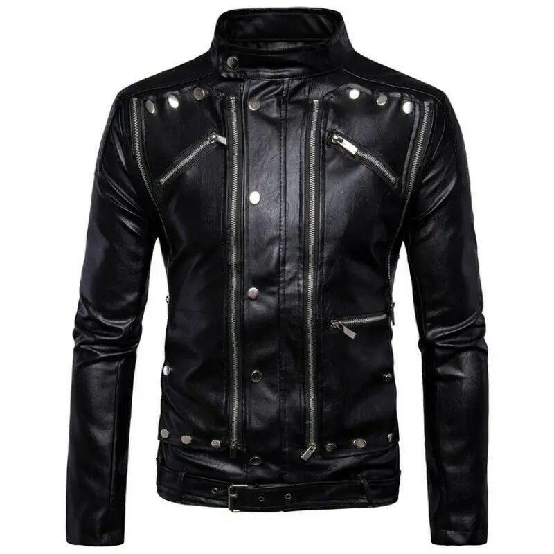 Classic Side Laces Premium New Casual / Motorcycle Cowhide Leather Jackets Genuine Leather Jackets