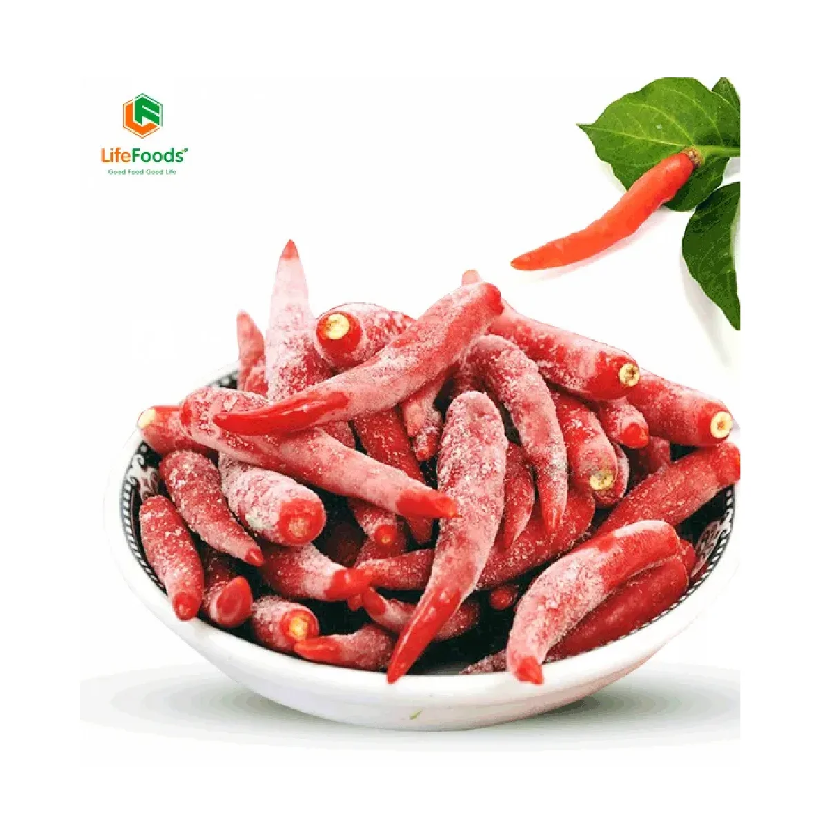Whole Shape Ingredients Good Color Weight Shelf Price Cheap vegetables frozen Frozen Red Chili Lifefoods from Vietnam