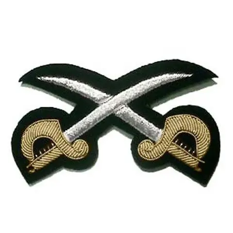 CROSSED AXES MESS DRESS - INFANTRY PIONEER Custom Hand Embroidered Bullion Metal Wire Badges PVC Rubber logo and Patches