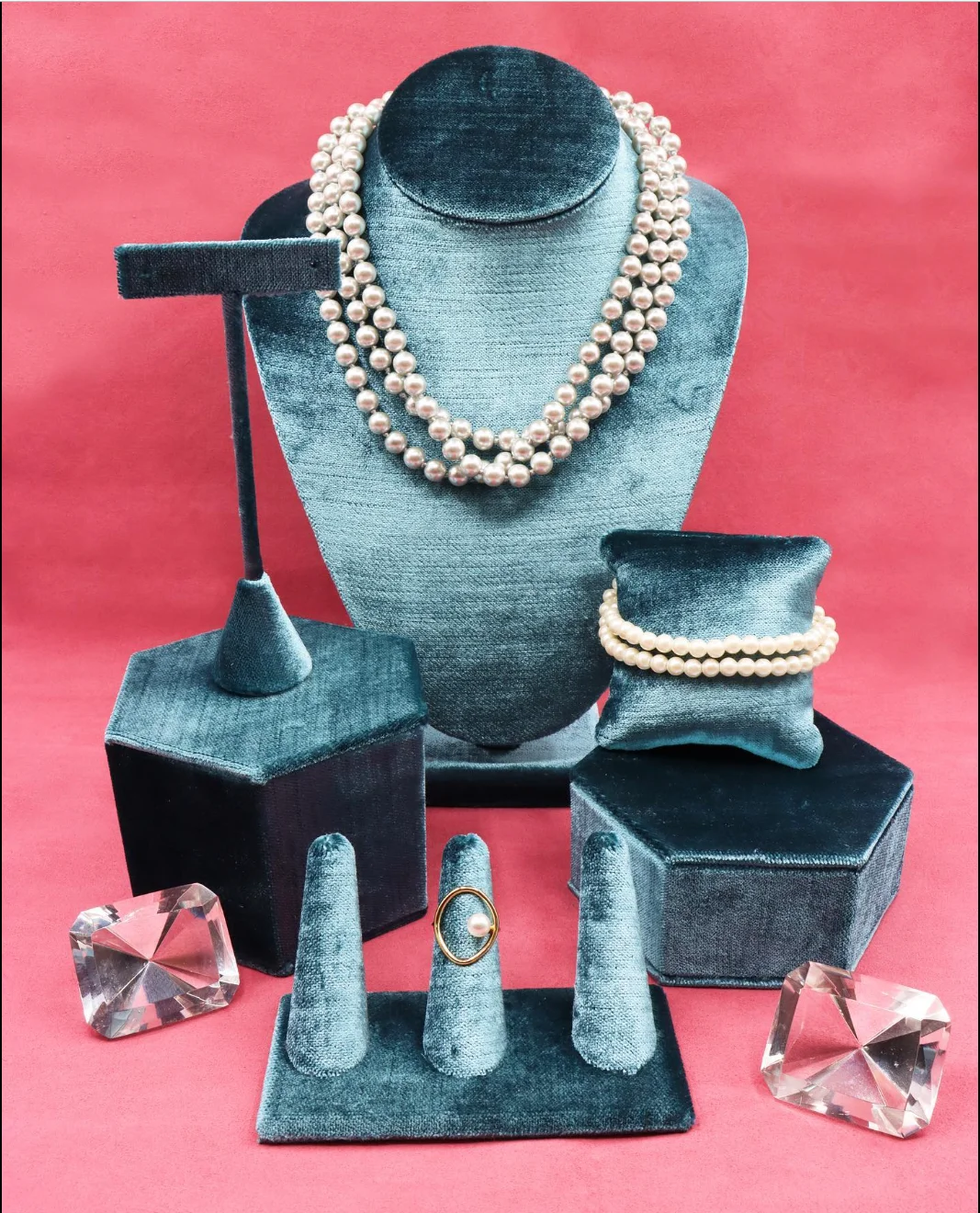 Custom velvet jewelry display stand Custom jewelry tray ring tray manufacturers