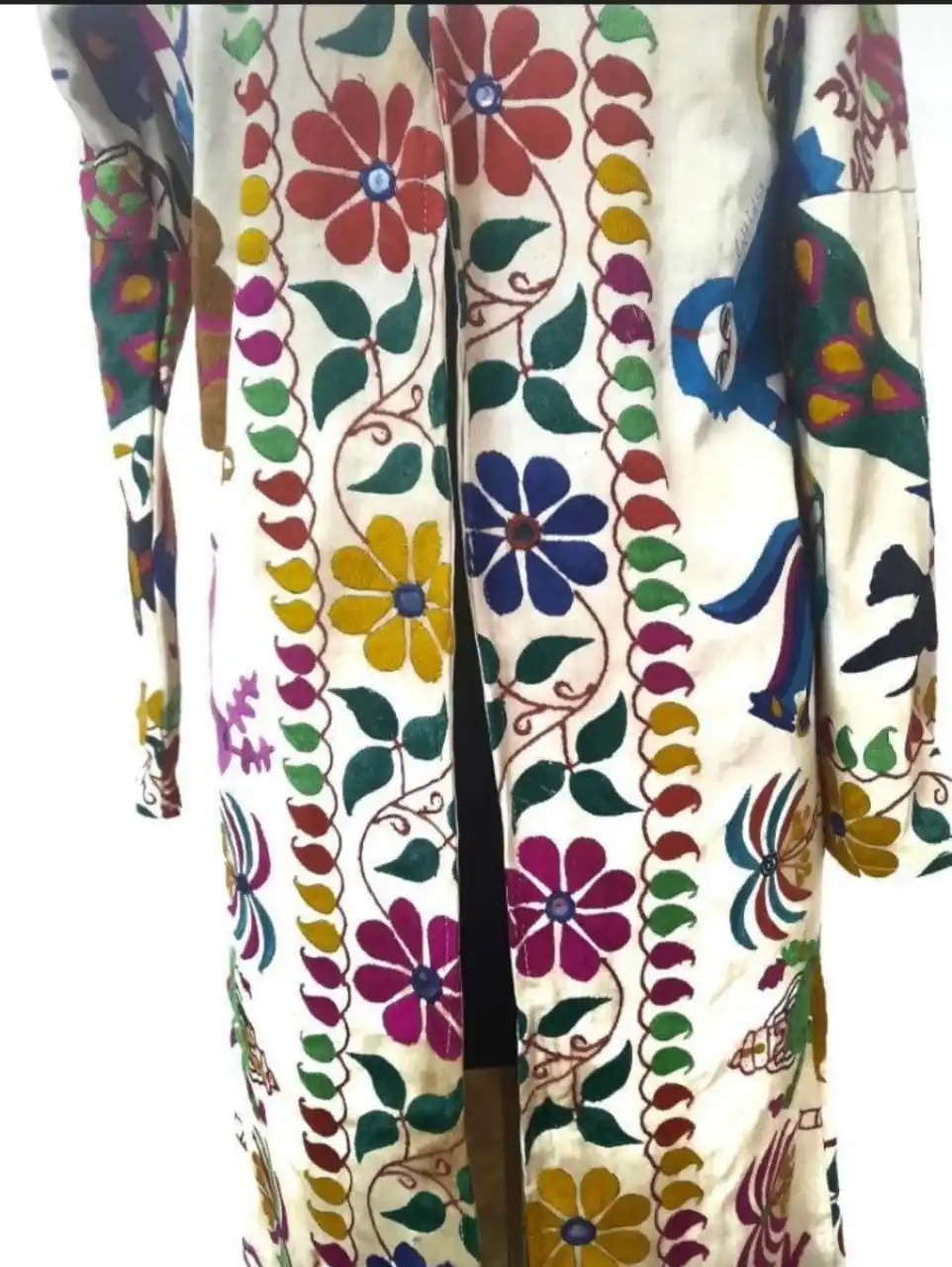 2022 Vintage Long Coat  With Fully Hand Beaded  Boho Jacket For Women