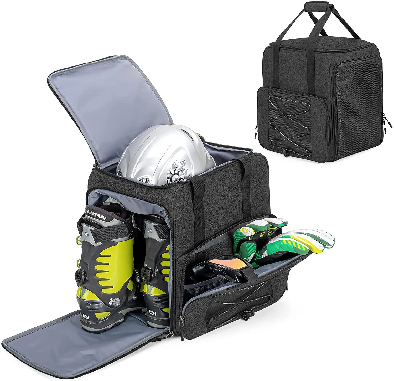 Ski Boot Bag Snowboard Boot Bag for Air Travel Hold One Pair of Boots Up to US Mens 13 Helmet and Other Accessories