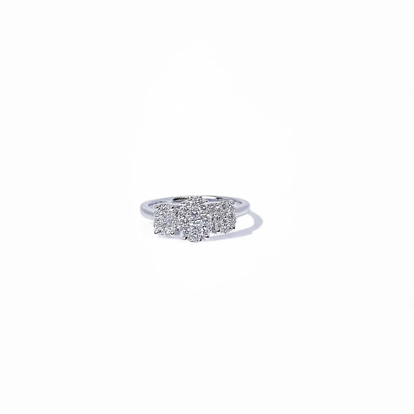 OEM женские ювелирные изделия 925 стерлингового серебра 10K 14K 18k золото 750 белое кольцо с бриллиантом
