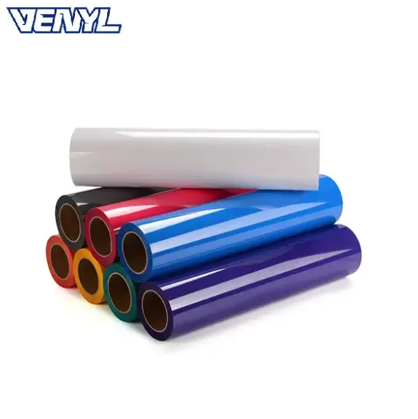 Sticky Backing Film Holographic Reflective Glitter Vinyl Clothing Chameleon Heat Transfer vinyl rolls