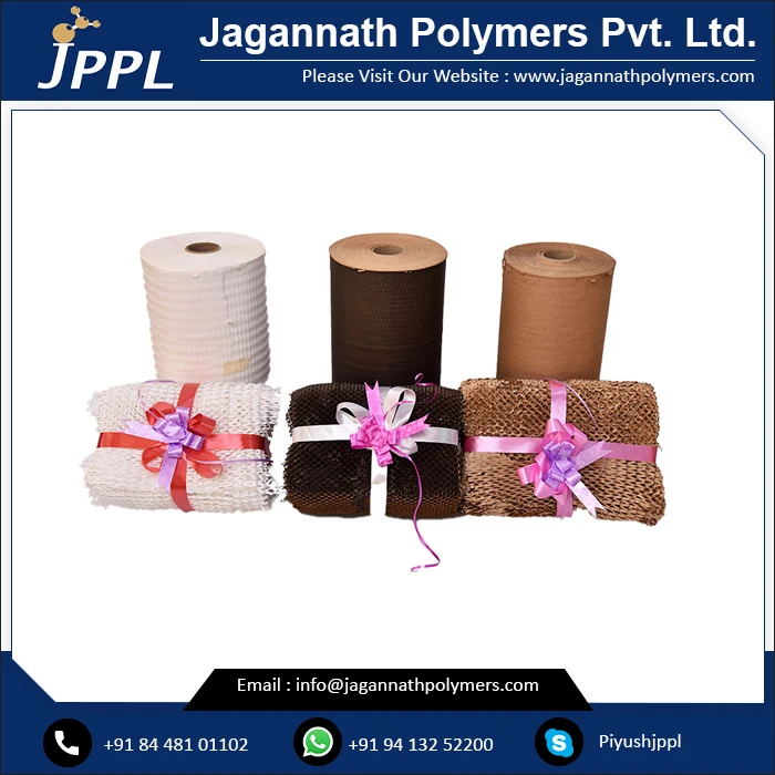 New Honeycomb Wrap Paper Eco-Friendly Kraft Perforated Packing Roll Biodegradable Fully Recyclable For Multipurpose Use