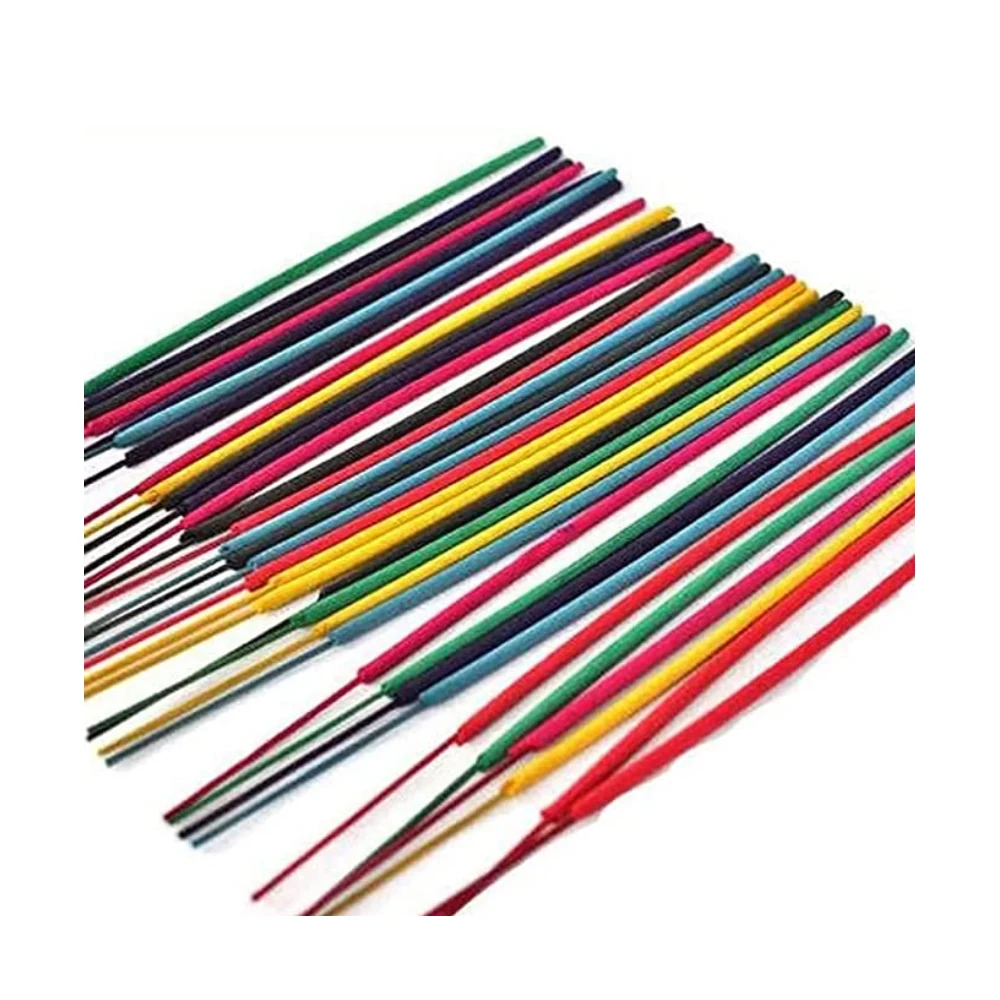 Hot Sale Attractive Multicoloured Handmade Incense from India Excellent Packing Wood Agarbatti with Sandalwood Scent