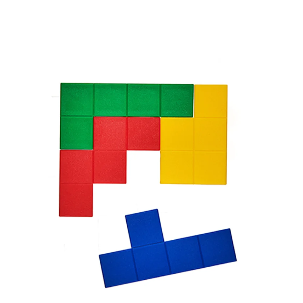 Unisex Pentomino Block High Quality Educational Montessori Toys Soft Foam and Wood with Plastic Paper Rubber Components