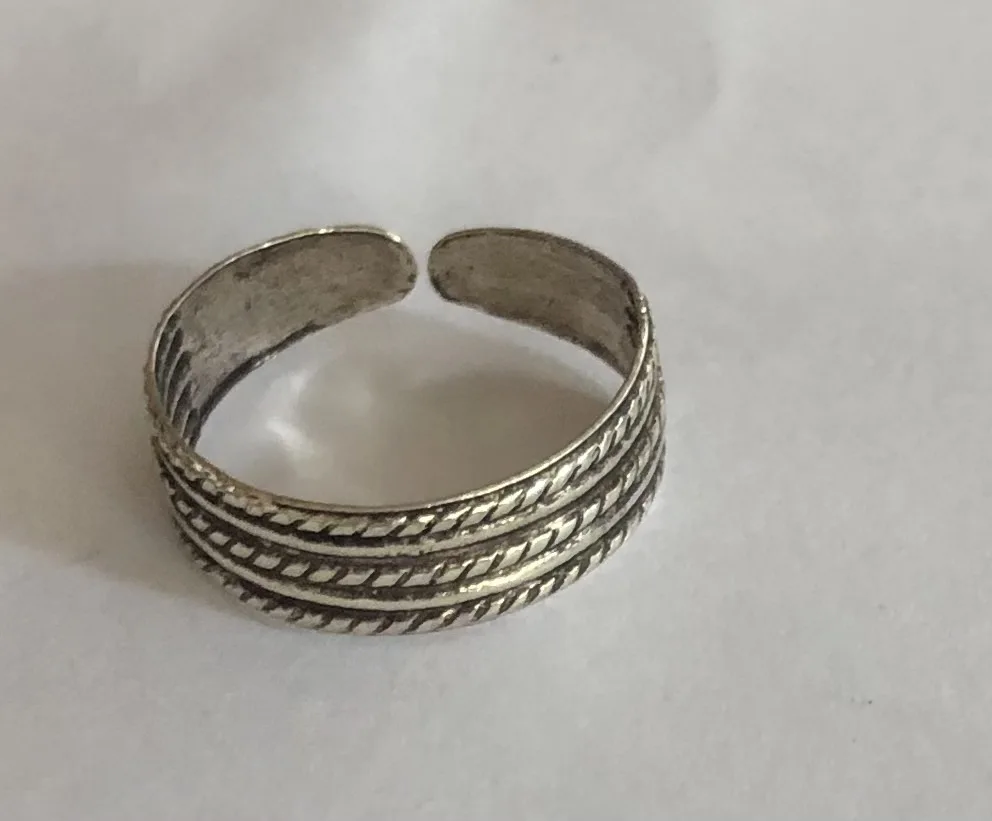 Silver 925 Toe Ring Adjustable Size Design Jewelry Wholesale Factory in Thailand