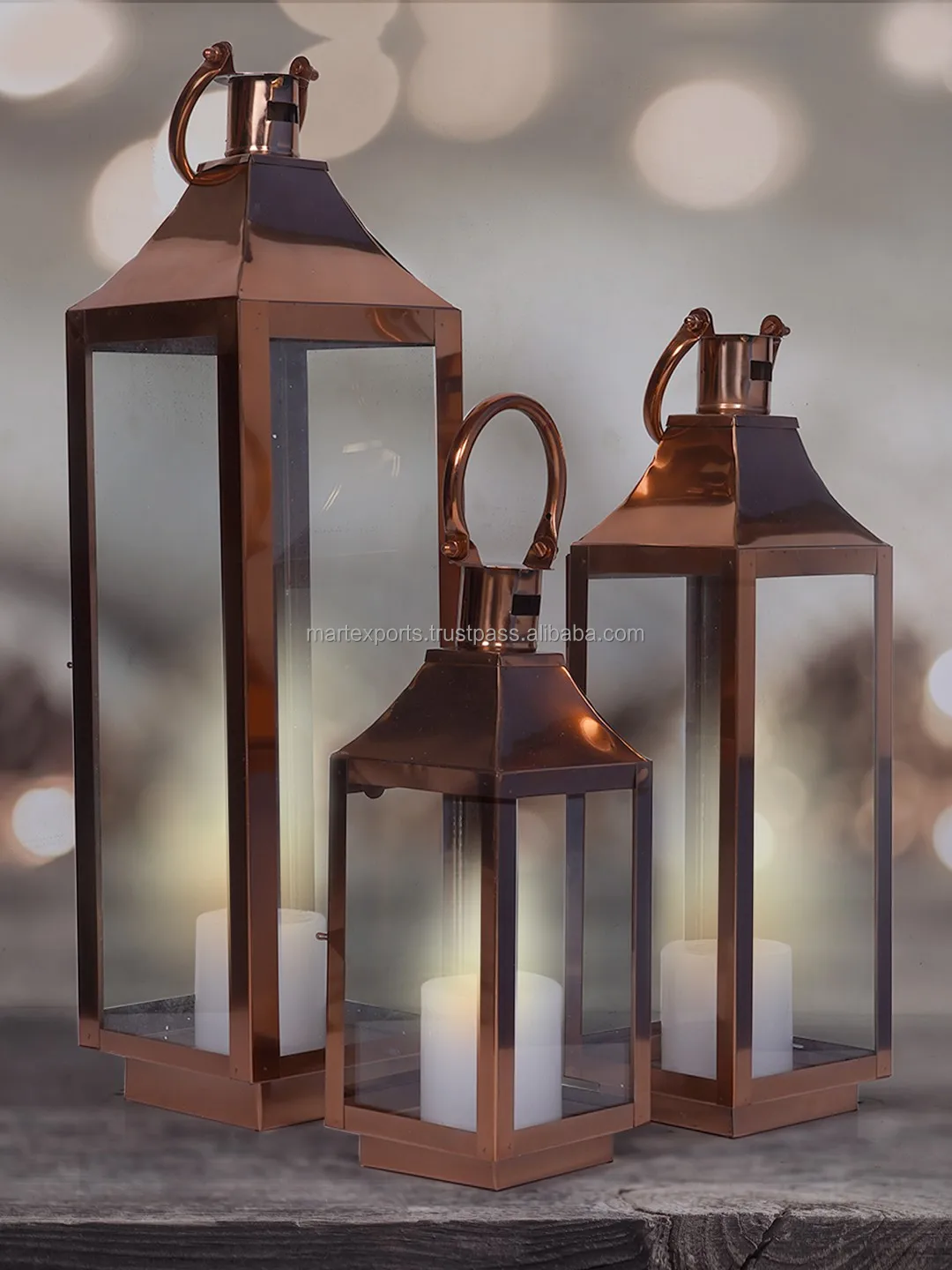 Stainless Steel Lantern in polish With Handle For Indoor And Outdoor Decor Stainless Lantern For Home Decor