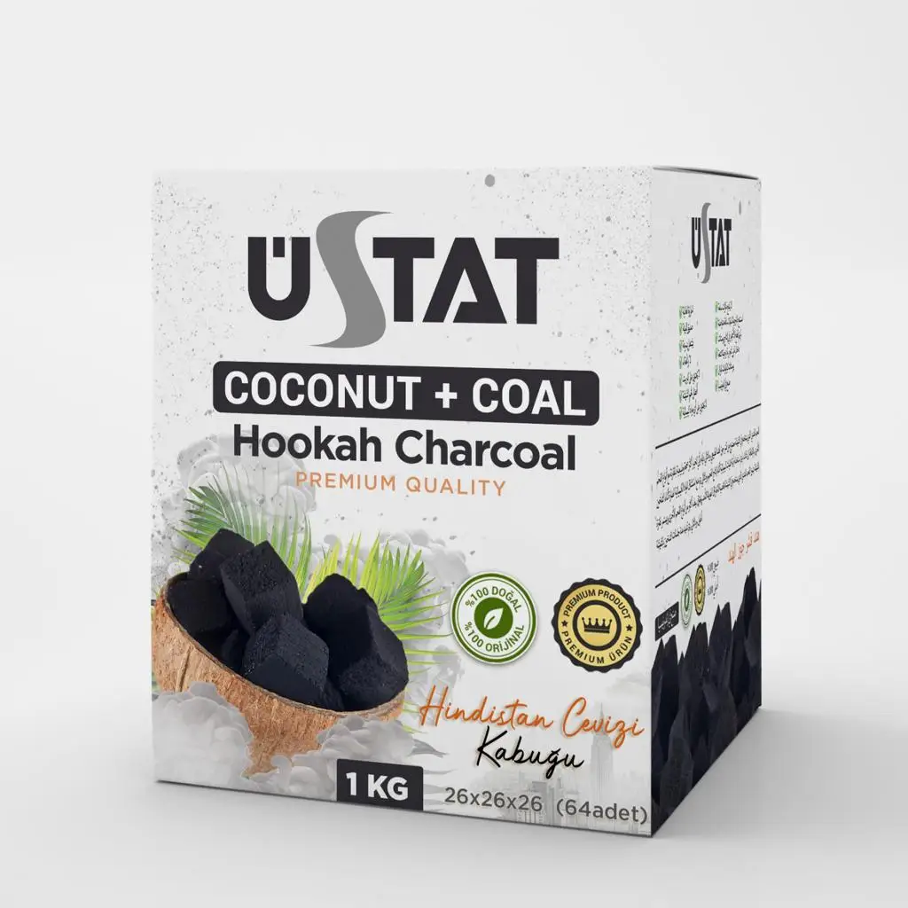 Брикет первого качества древесный уголь для кальяна | Кубики