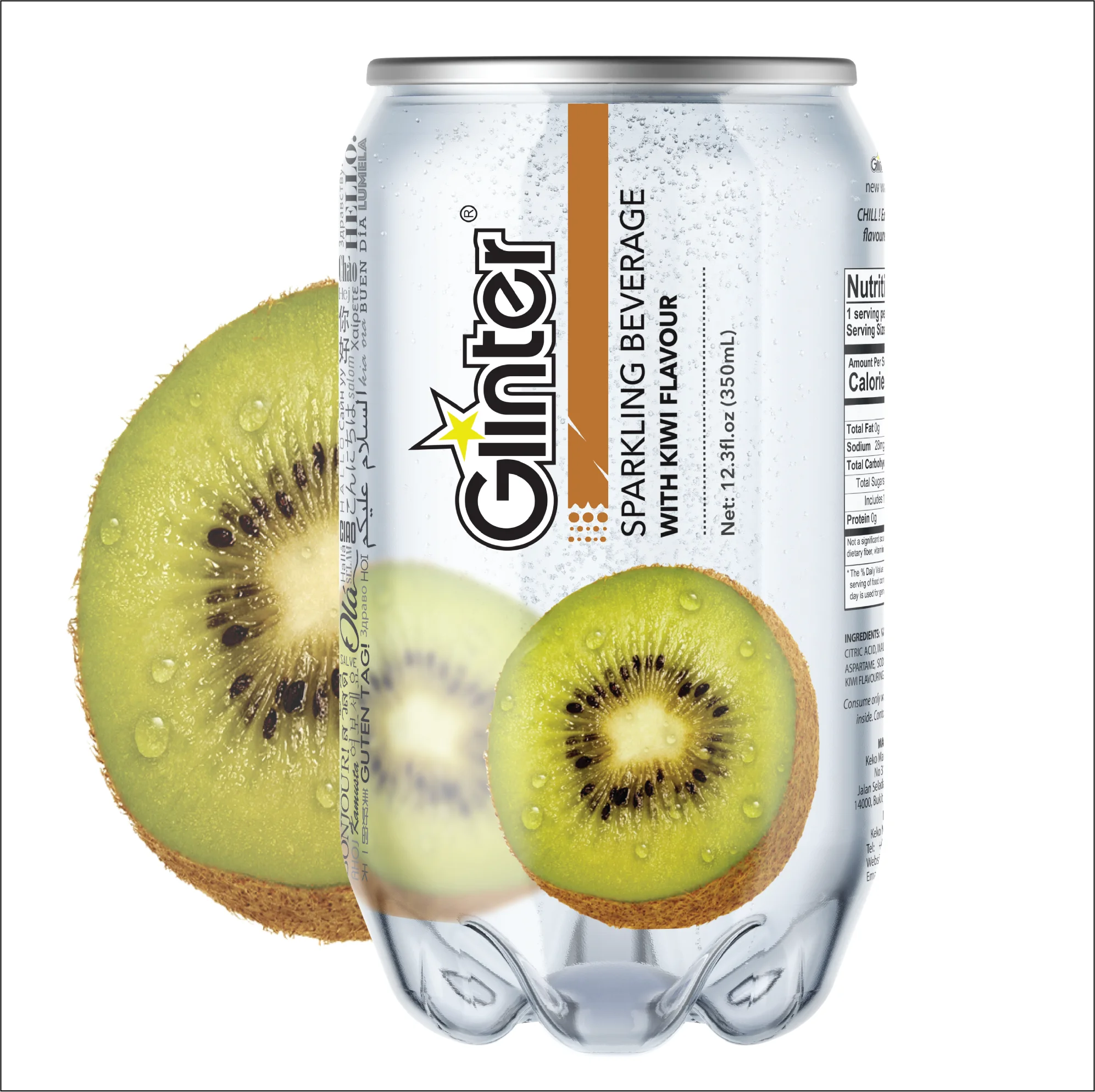 350ml Can Best Refreshing Carbonated Sparkling Beverage Soft Drink With Kiwi Flavor Distribution Soft Drink Malaysia Products