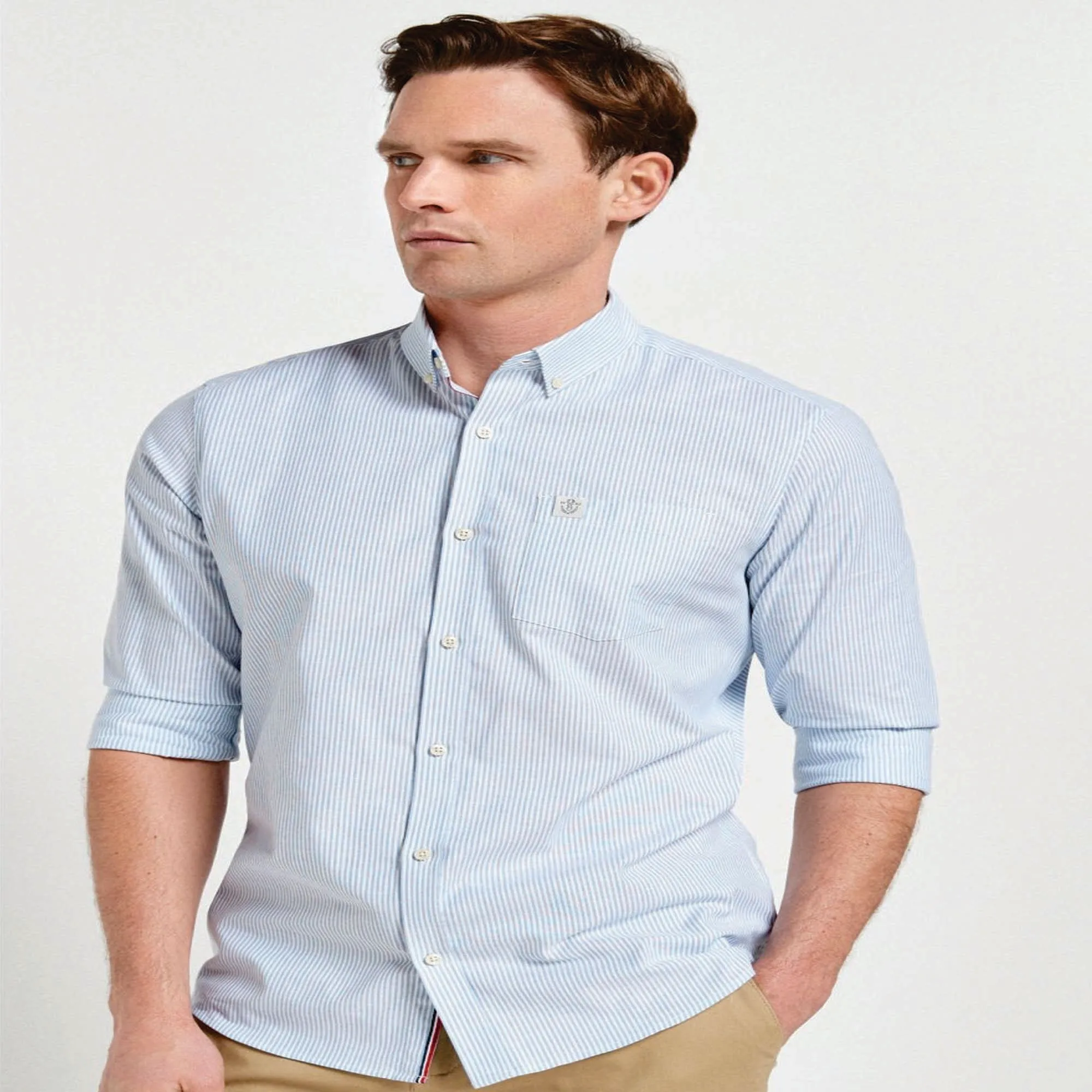 New Fashion Men Court Embroider Long Sleeve Button Shirt Collar Gentleman Mens Dress Shirts Casual Fit Designer for Men Shirt