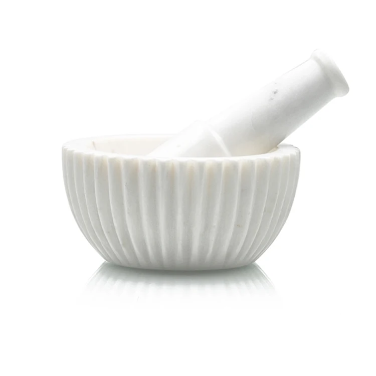 Elegant Design Highest Selling Exclusive Quality Marble Mortar & Pestle for Grinding, Crushing and Mixing Ingredients for Sale