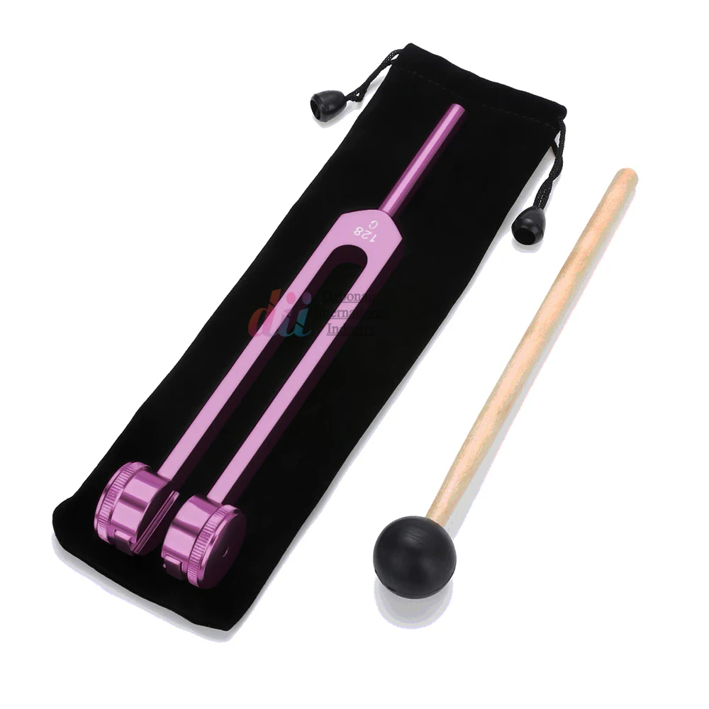 Aluminum Alloy Black Tuning Fork 432HZ 528HZ Professional Fork Tuner Medical Sound Healing Metal Tuning Forks with Hammer Gifts