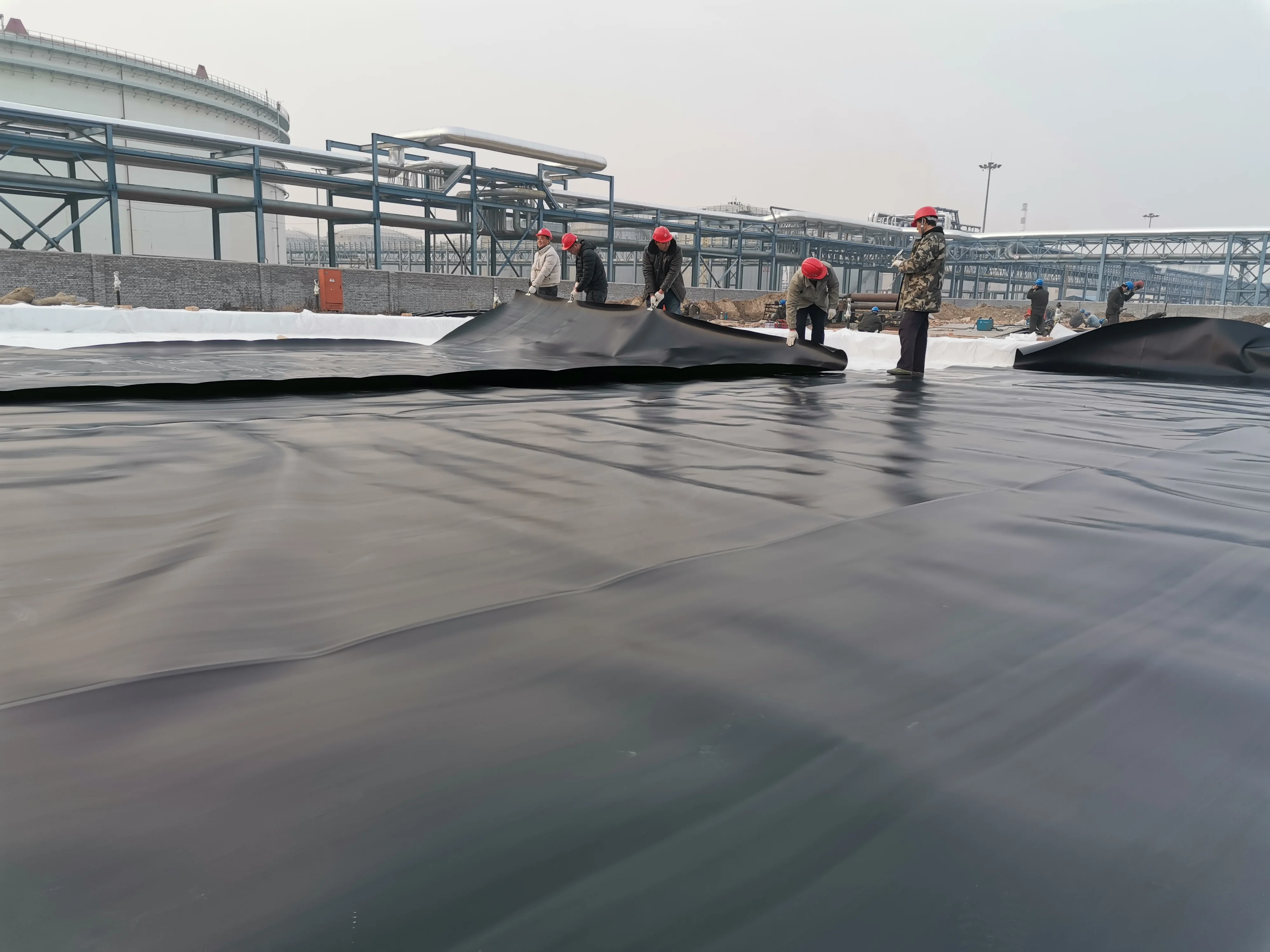 Plastic Geomembranes 0.5 Mm 0.75 Mm 1.0 Mm 1.5 Mm 2.0 Mm 3 Mm HDPE Geomembranes Fish Dam Pond Liner Polyethylene Geomembrane