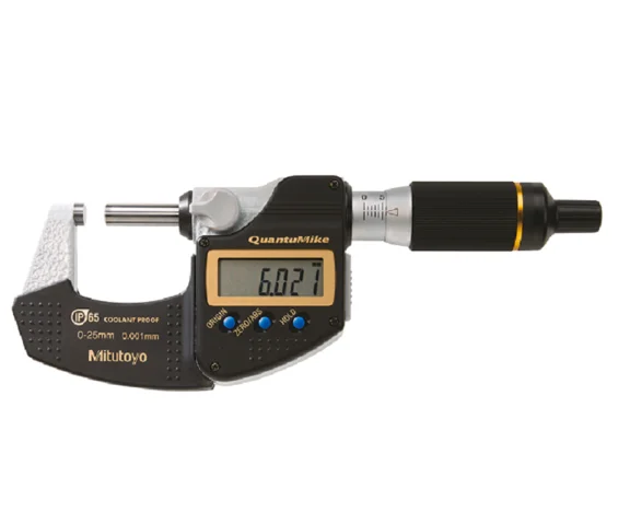 Mitutoyo high accuracy digimatic micrometer SERIES 293 Range 0-25mm IP65 micrometer with 2mm/rev spindle feed