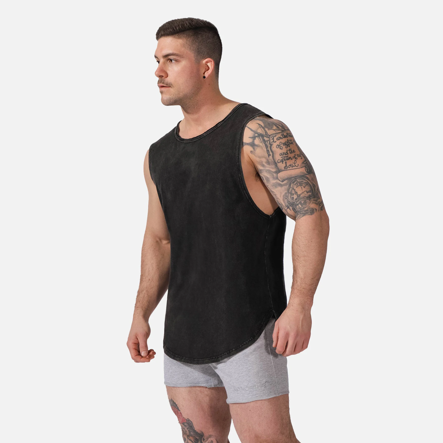 Wholesale Custom Logo Comfortable Solid Color Men Casual 100% Cotton Breathable Tank Tops