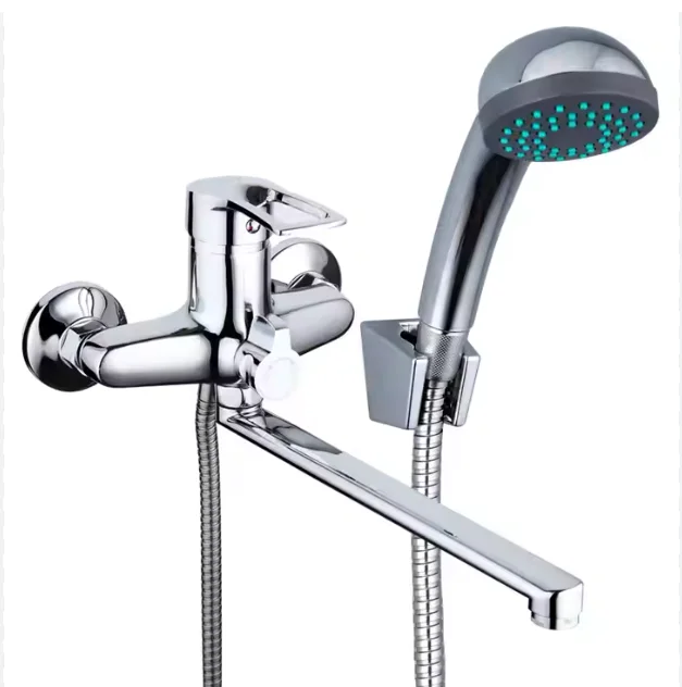 Wall Mounted Bathroom Shower Faucet Mixing Tap Bathtub Valve Shower Faucet Single Handle Cold And Hot Water Mixer Bathtub Faucet