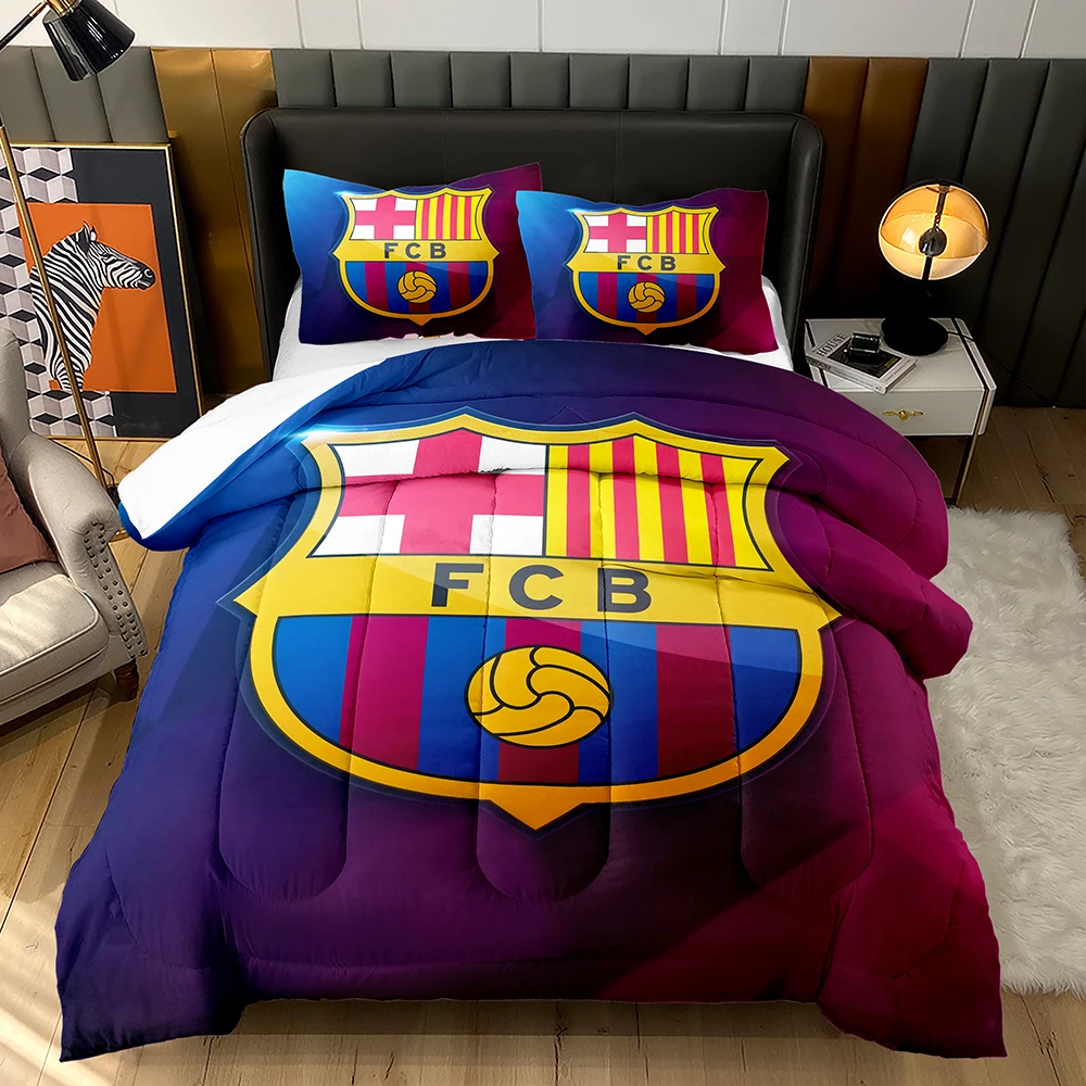 Made in China 3D Printing quilting soft winter quilt core customizable ball Football Club logo quilt