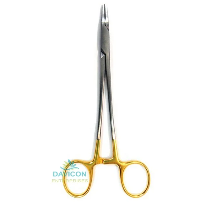High Quality 6 in Manual Stainless Steel Jaws T.C Ryder Needle Holder with 1MM Straight Smooth Clip Surgical Instruments Basis
