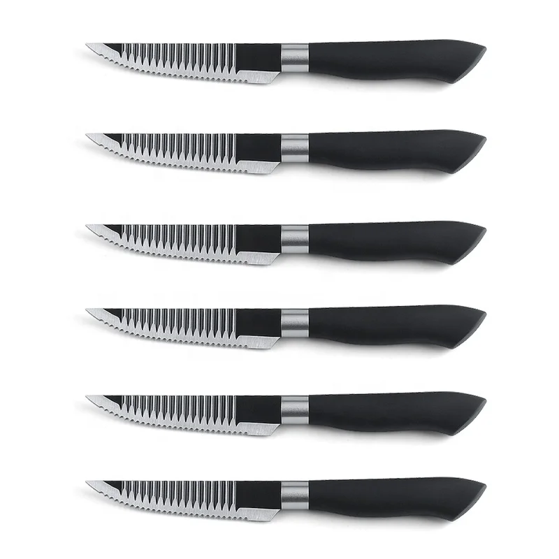 Набор ножей для стейка из нержавеющей стали с деревянной ручкой ежедневной резки кухни