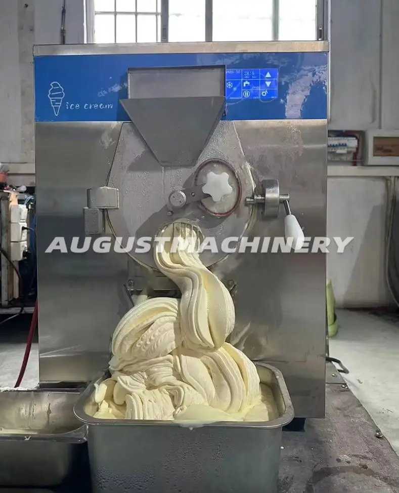 August Commercial Industrial italian ice cream pasteurizer batch freezer Maker hard ice cream machine price