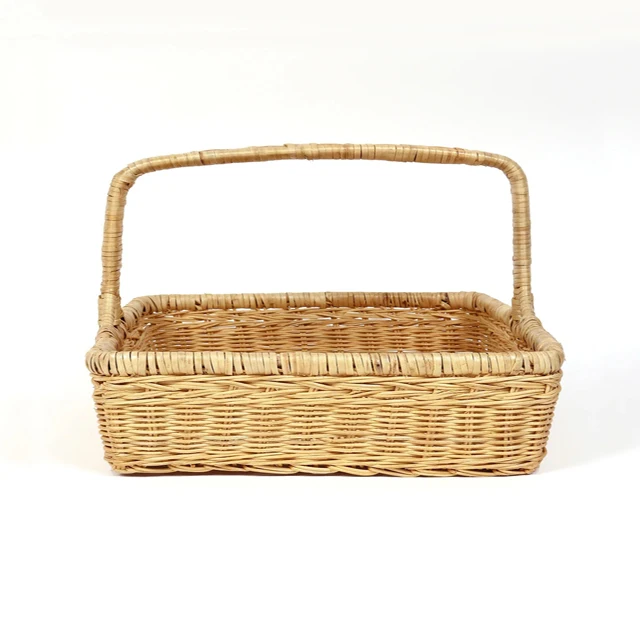 Hot Selling High Quality Rattan Laundry Basket Dirty Clothes Organizer Storage Basket flower set style storage packing room