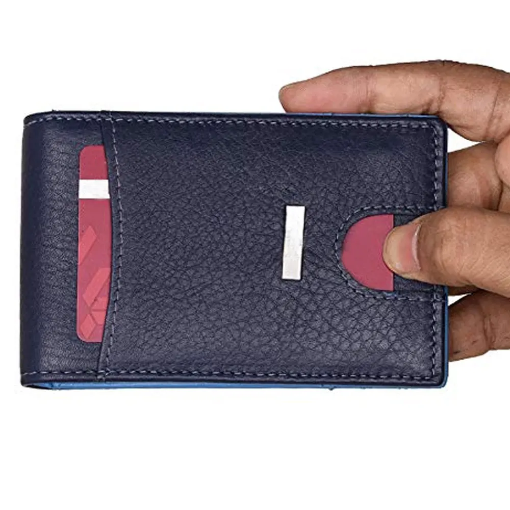 Hot Selling Cash Card Holder Wallet Minimalist Men Cow Leather Wallet Genuine Leather Custom Bi Fold Wallet Men