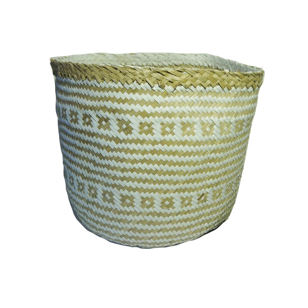 Seagrass belly basket Pot Laundry straw woven Wicker basket storage seagrass baskets made in Vietnam