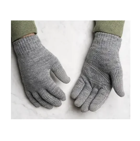 Breathable Seamless Knit Thin Section Slight To-uch Black Nylon Gloves-