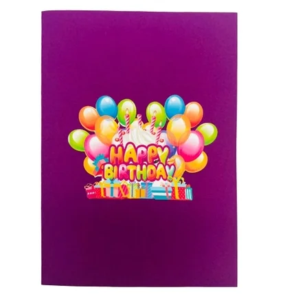 New Design Happy Birthday Card Eco-friendly Exquisite Little Birthday Cards Made In Vietnam