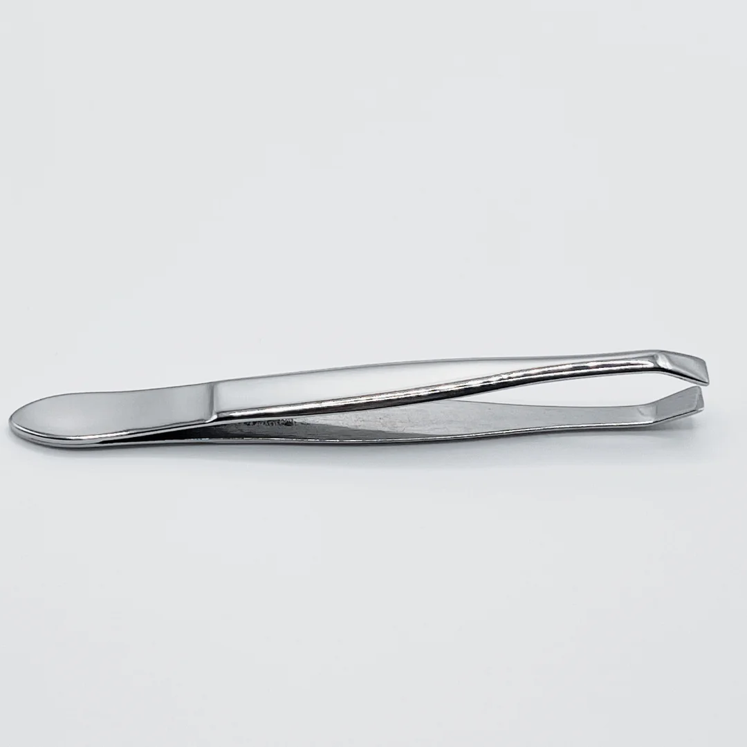 Unique Design Straight Tip Polished Eyebrow Tweezers Best Quality