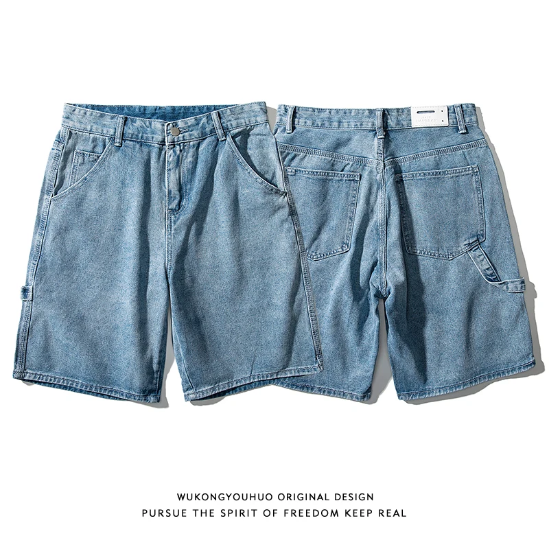 New Men Fashion Stretch causal Short Jeans Denim Shorts Blue Black Denim Swear mens shorts