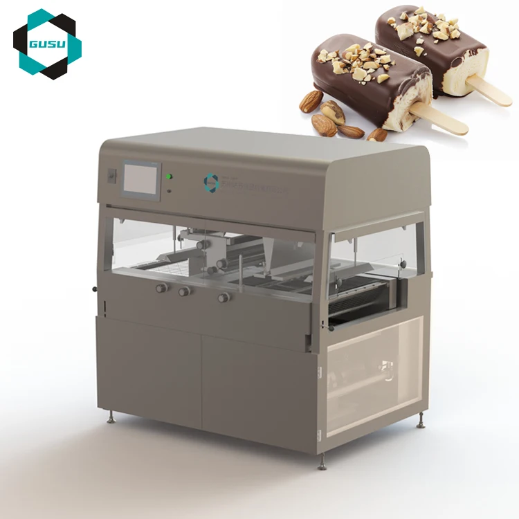 Gusu Chocolate Coating Machine for Cake Candy  Ice Cream Enrobing Chocolate Enrober