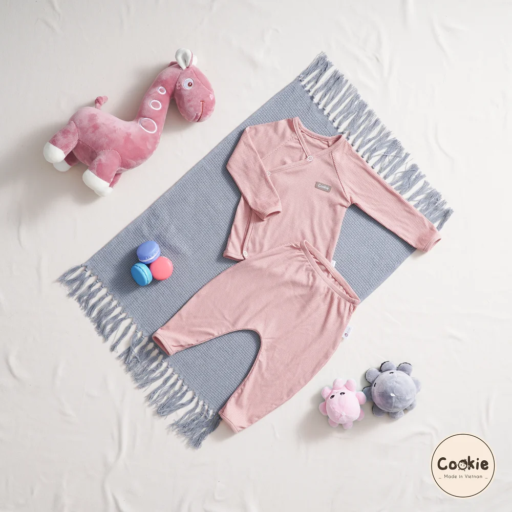 Top Quality OEM Safe Soft Breathable 95% cotton 5% elastane Unisex Newborn Baby Set with long-sleeve