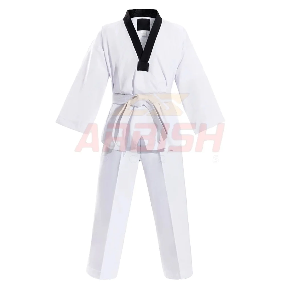 Wholesale Latest Design Taekwondo Uniform White Color Taekwondo Uniform Breathable Taekwondo Uniform